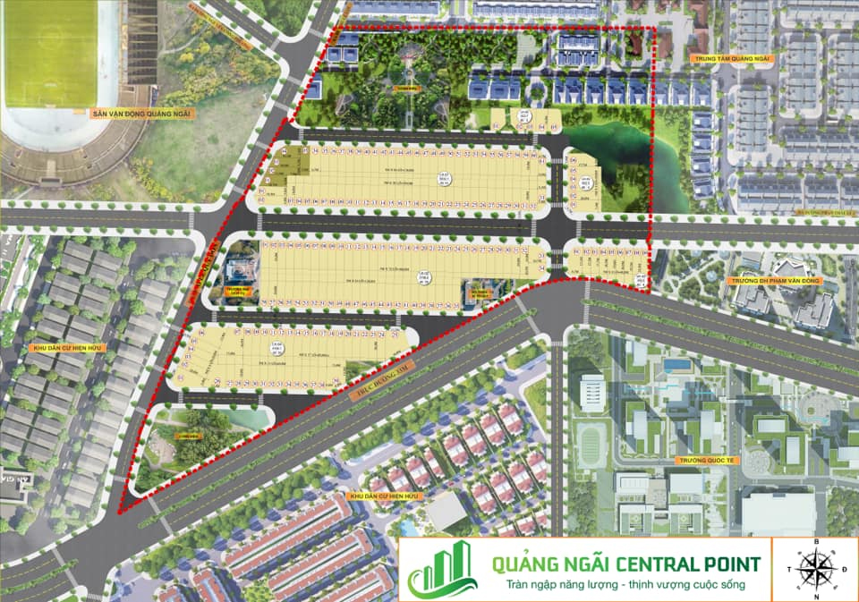 Sơ đồ quy hoạch KDC Quảng Ngãi Central Point