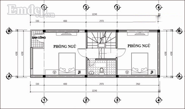  Mặt bằng thiết kế tầng 3