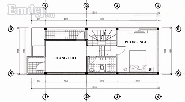 Mặt bằng thiết kế tầng 4