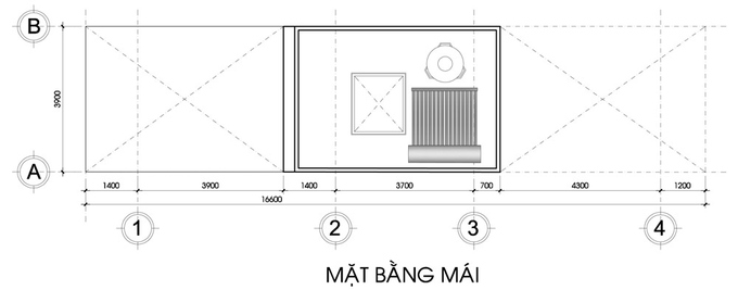 mặt bằng mái nhà