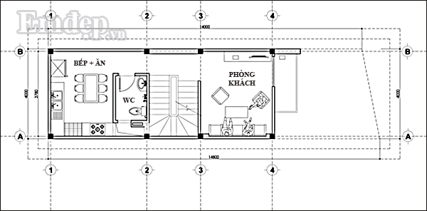 thiết kế nhà 4 tầng