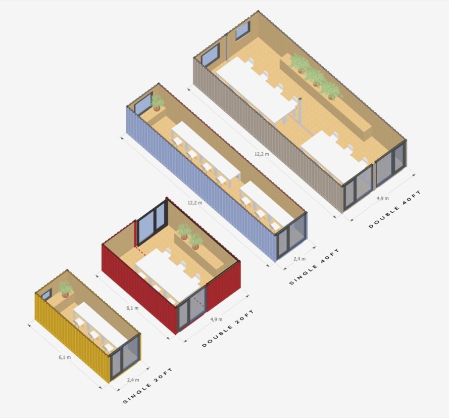 Khu văn phòng container dành cho startup ở Hà Lan