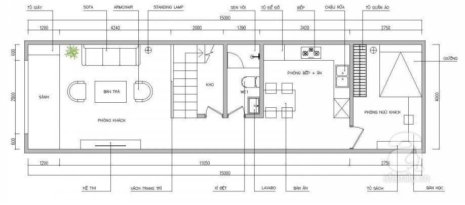 Mặt bằng tư vấn tầng trệt