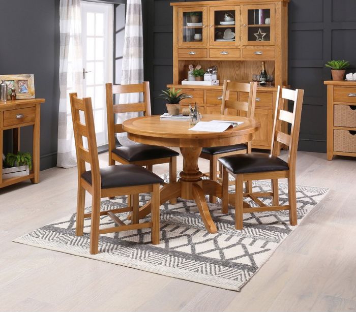 Mẫu bàn ghế ăn phong cách Rustic