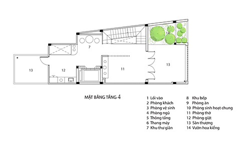 mặt bằng tầng 4