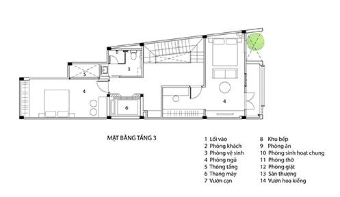 mặt bằng tầng 3