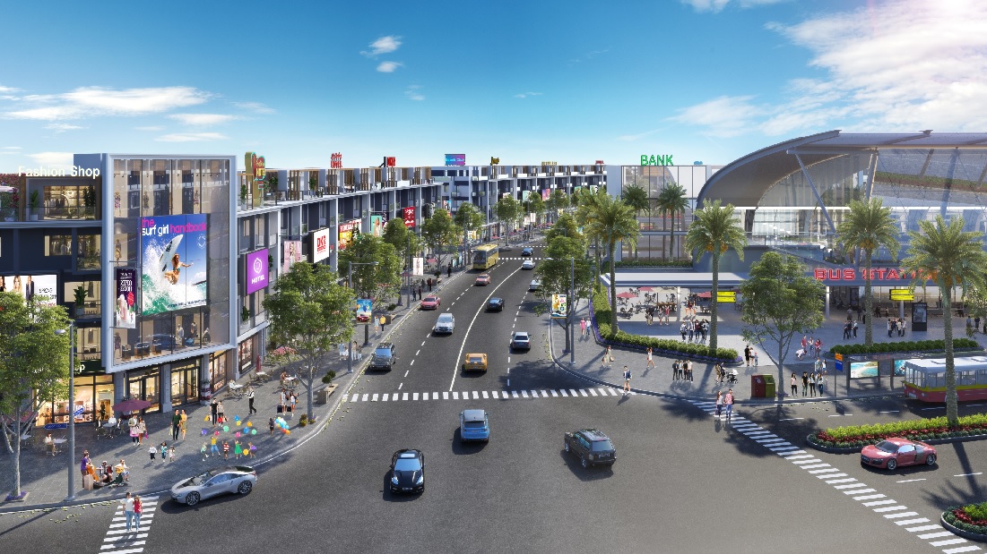 Phối cảnh nhà phố Đô thị Nhơn Hội New City