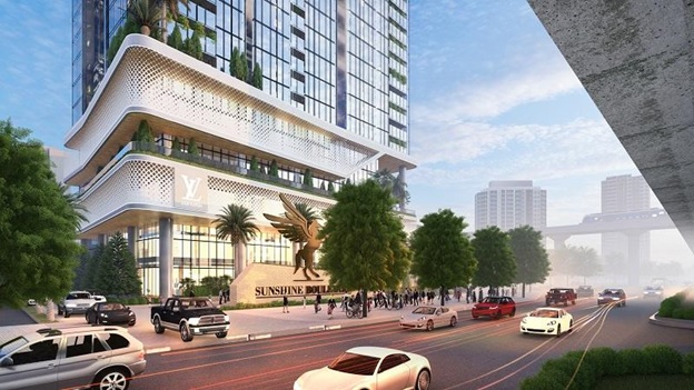 phối cảnh mặt tiền dự án Sunshine Boulevard 