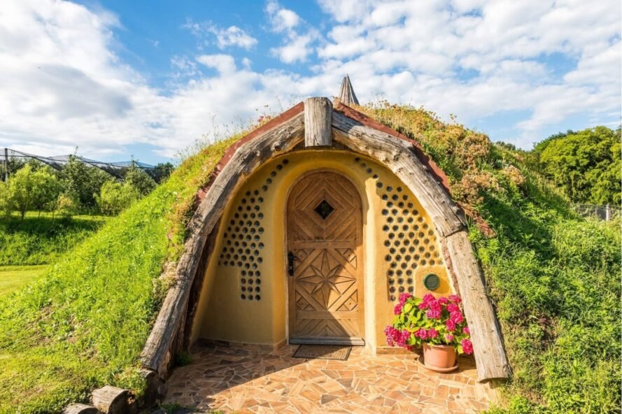 phía trước nhà hobbit