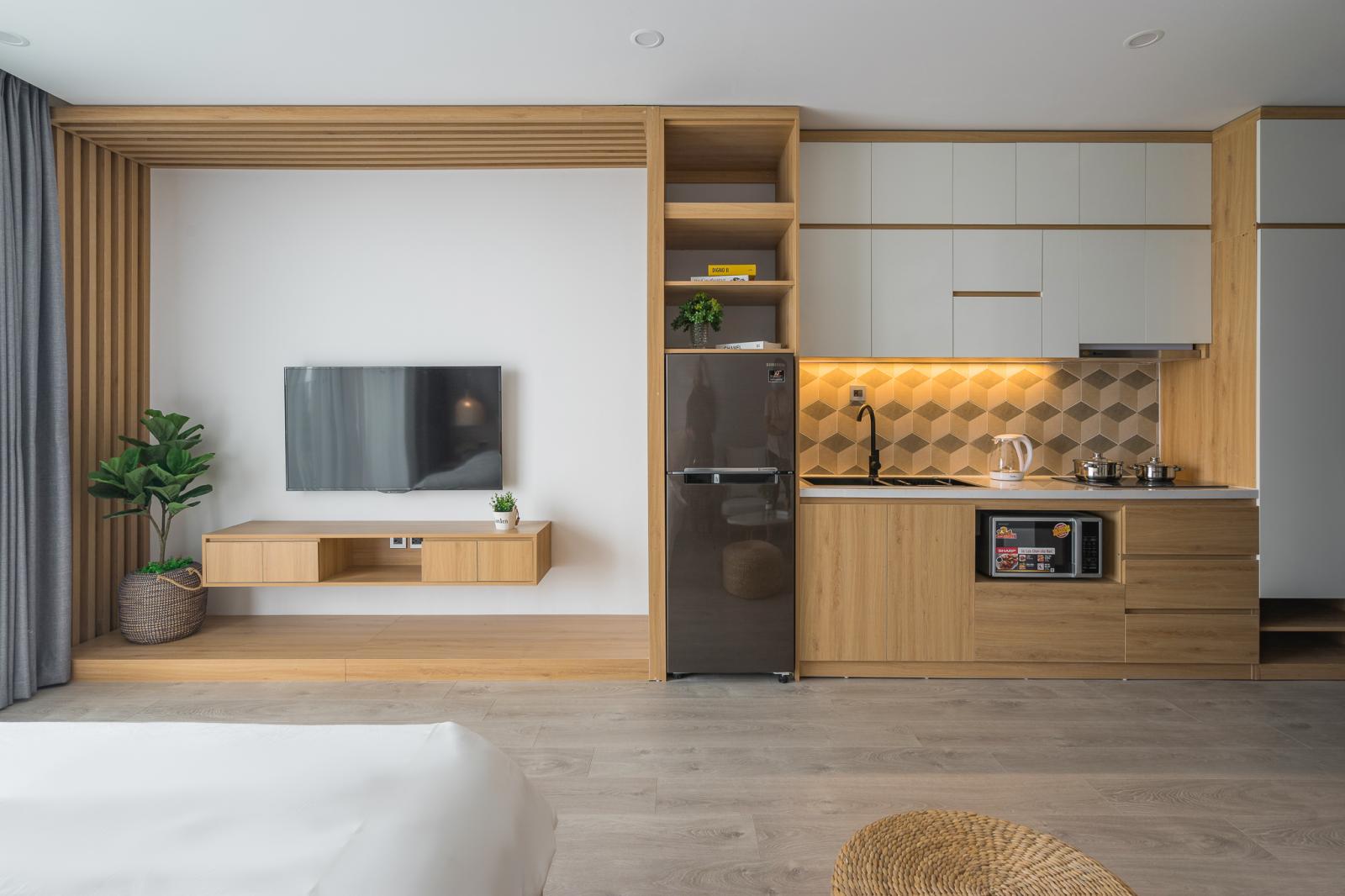 bếp và kệ TV
