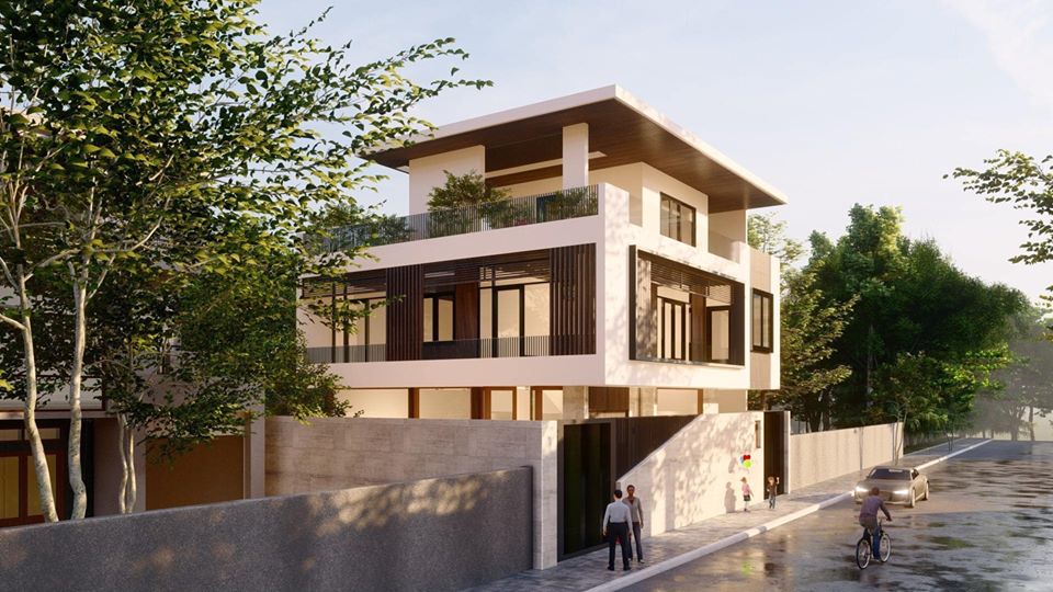 Phương án thiết kế giúp biệt thự hứng được nắng vào buổi sáng và tránh ánh nắng gay gắt buổi chiều. biệt thự hứng nắng