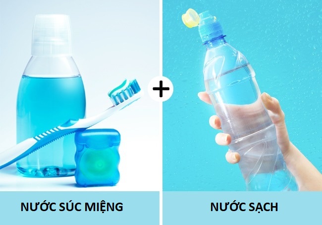 nước súc miệng và nước sạch