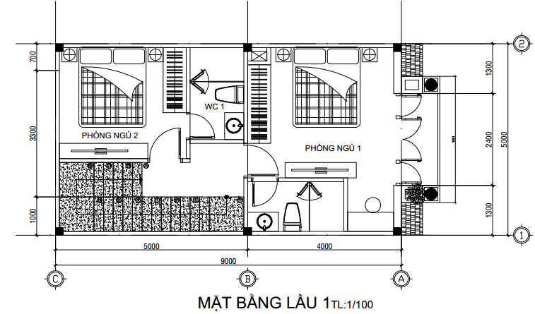 Mặt bằng thiết kế nhà mái Thái 