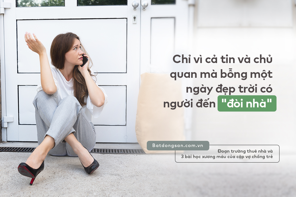 Hình ảnh người phụ nữ ngồi nghe điện thoại với gương mặt buồn bã