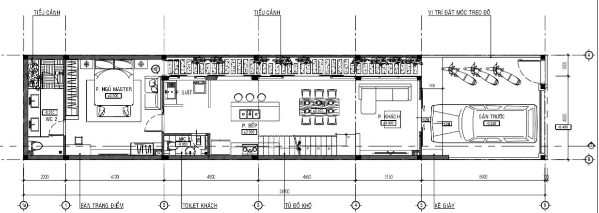 Bản vẽ mặt bằng thiết kế nhà phố