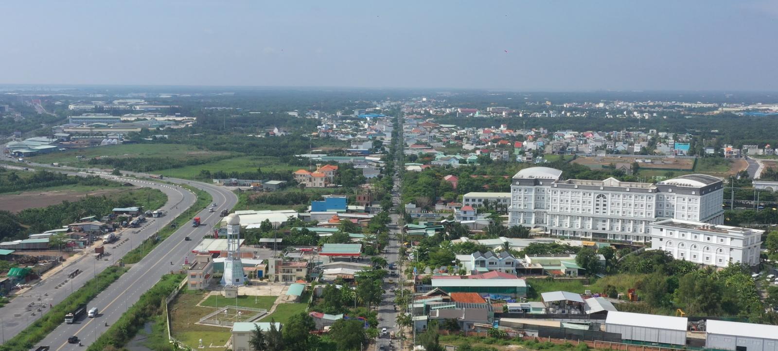 toàn cảnh huyện Nhà Bè nhìn từ trên cao