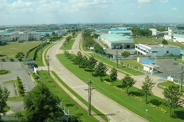 khu công nghiệp nhìn từ trên cao