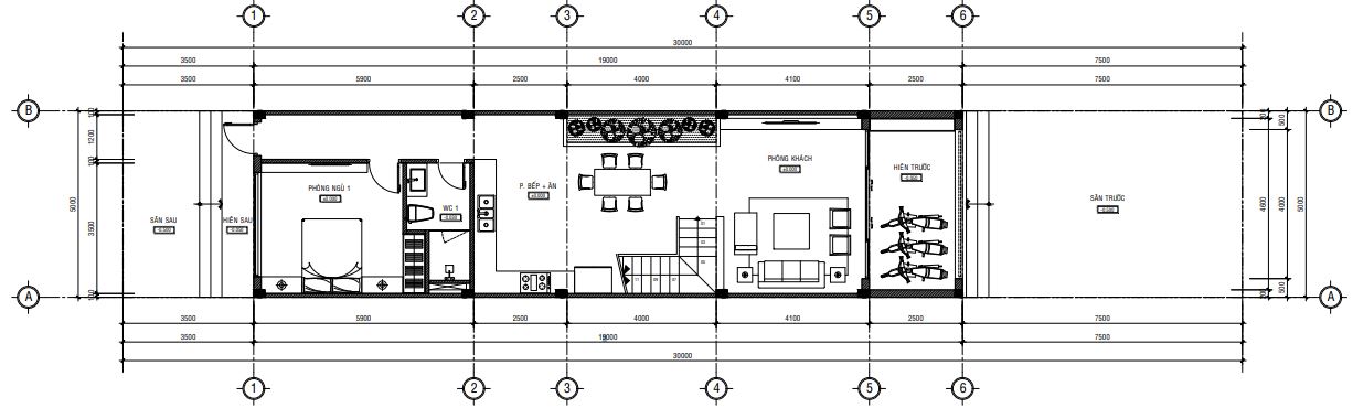 Bản vẽ thiết kế giếng trời nhà phố